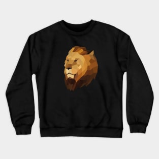 Geometric Lion Head Crewneck Sweatshirt